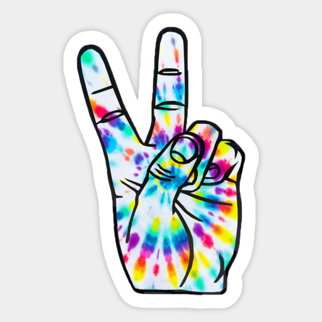 Tie Dye Peace Sign Clip Art 